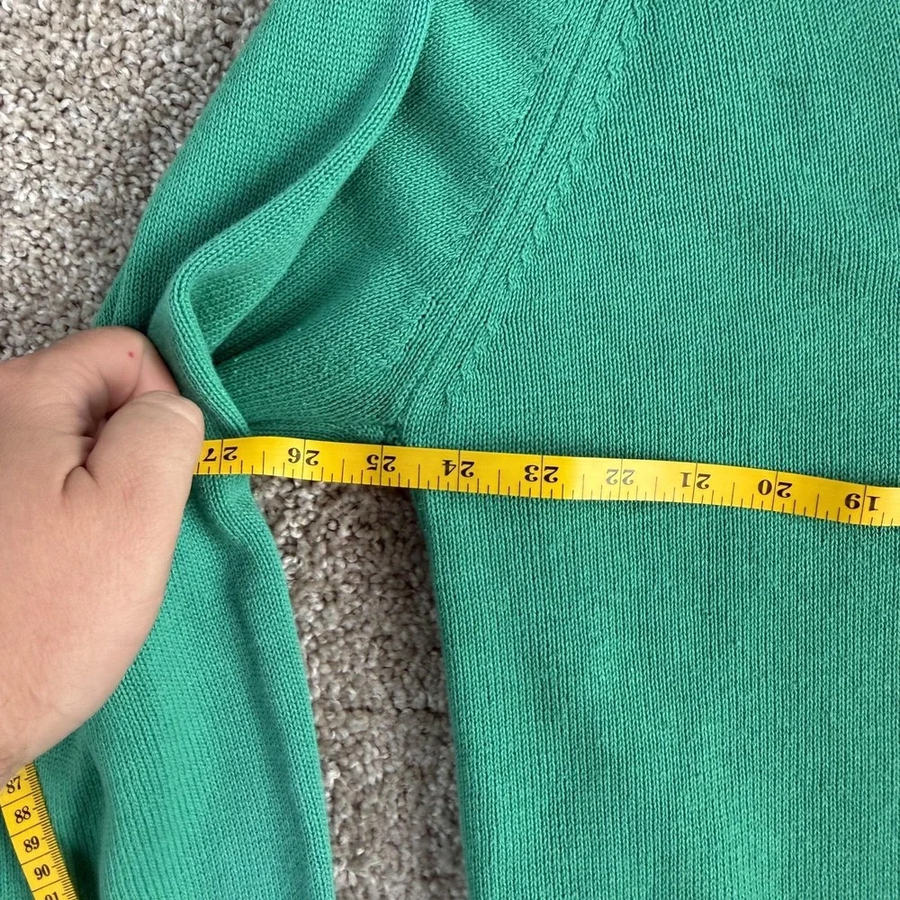 Vintage Lexus Sweater Mens XL Green Tight Knit V Neck Pullover USA
